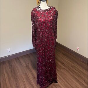 Red evening gown